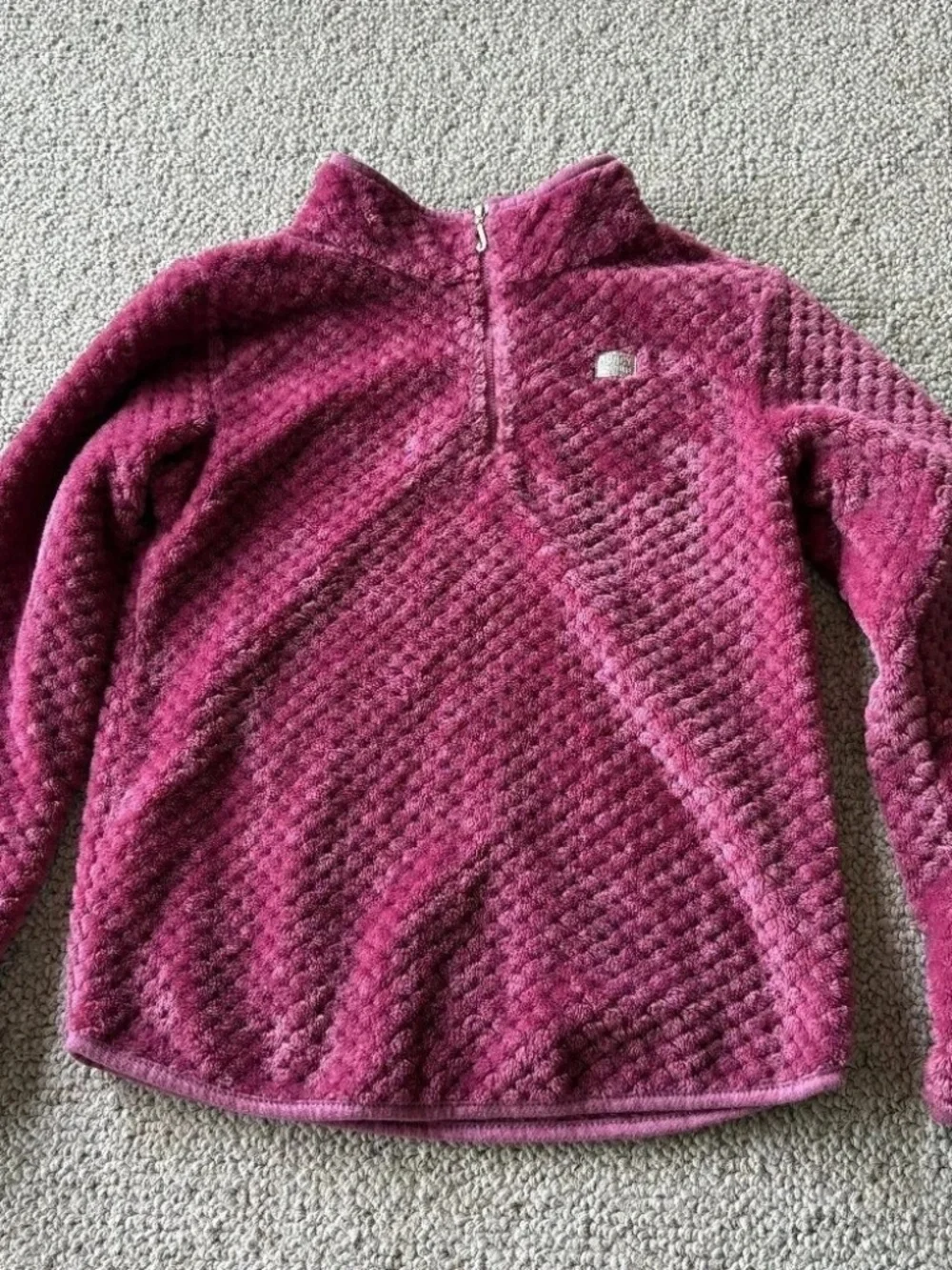 Juicy Couture Pink Quarter Zip Fleece Sweatshirt Girls 12 Preppy Cozy